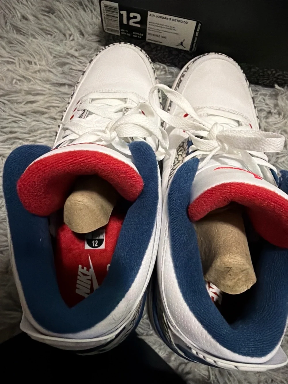 Jordan Air Jordan 3 Retro OG True Blue Mid Top 2016 854262-106 Size 12 VNDS